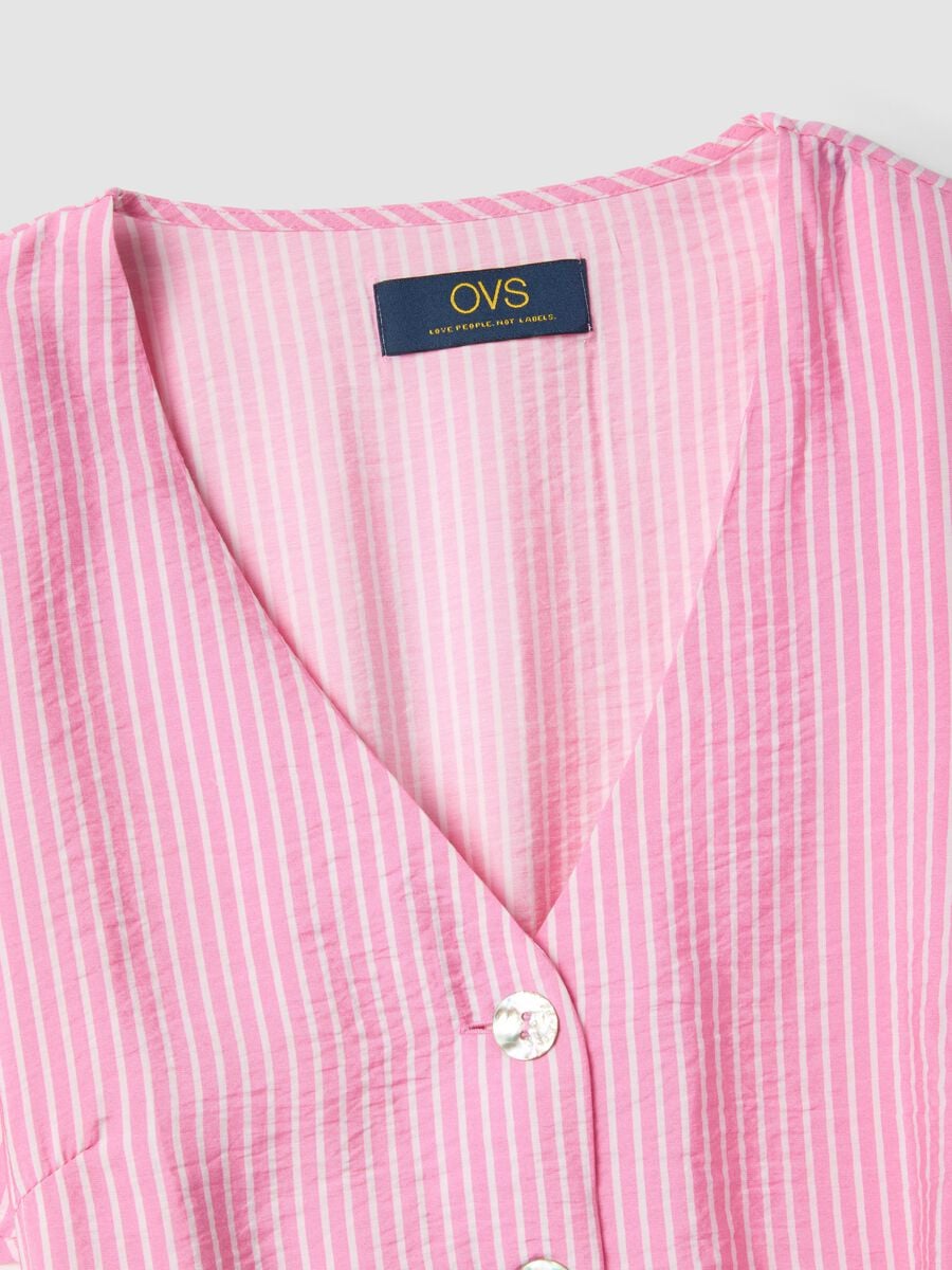 Pink striped viscose-blend dress_5