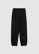 Black Cotton Jogger Trousers_4