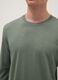Gr&uuml;nes Langarmshirt aus reiner Baumwolle mit regul&auml;rer Passform_3