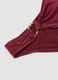 Rote Bikinihose aus Stretchmaterial mit goldfarbenem Ring_5