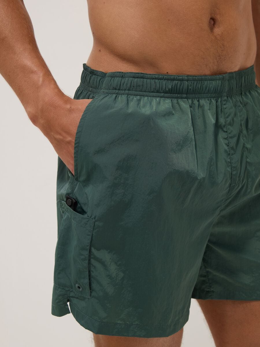 Ba&ntilde;ador tipo b&oacute;xer verde con cintura el&aacute;stica_3