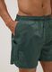 Green swim shorts with elasticated waistband_3
