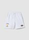 White pure cotton shorts with elasticated waist_0