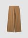 Beige Straight-Fit-Hose aus Stretchgewebe_6