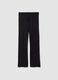 Leggings neri flare in cotone elasticizzato_0