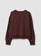 Brown cotton-blend crew-neck sweatshirt with teddy print_2