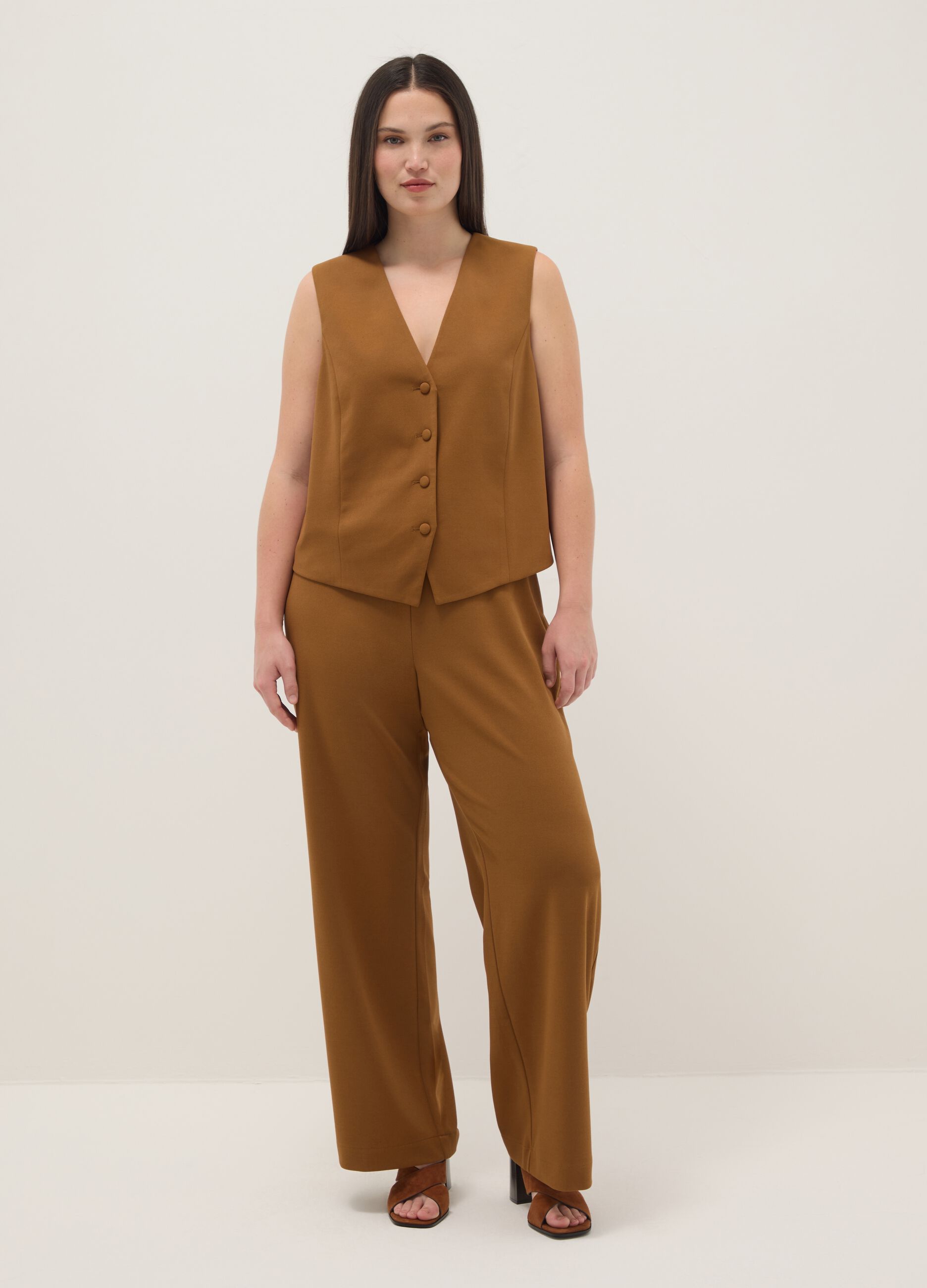 Brown regular fit treggings