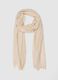Beige pure cotton scarf with multicolour stripes_0