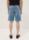 Blue stretch cotton-blend denim shorts, regular fit_2