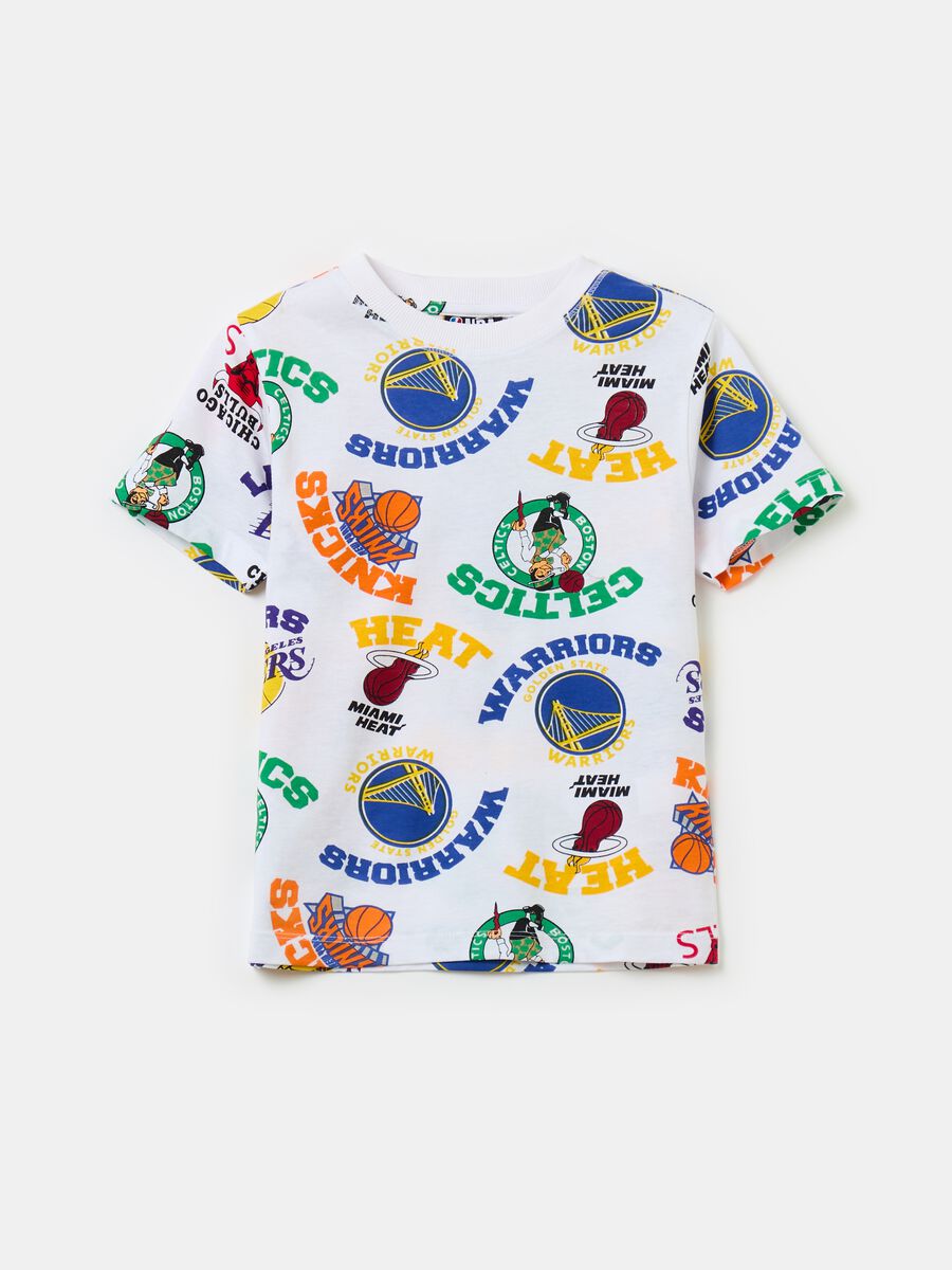 Camiseta de algodón con estampado NBA_0