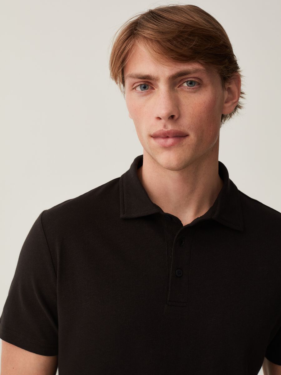 LESS IS BETTER polo shirt in linen and cotton_1