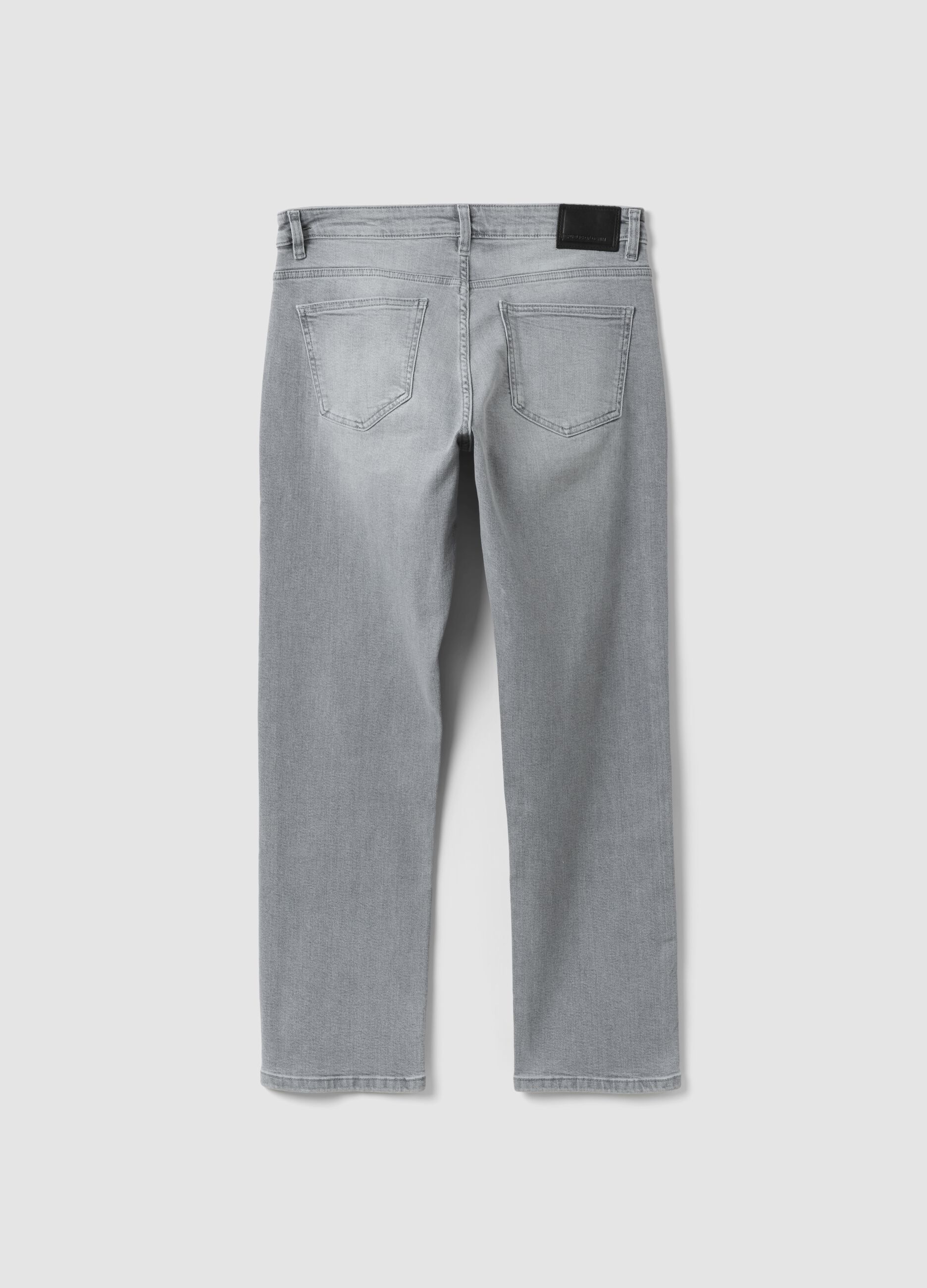 Grey stretch cotton jeans