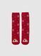 Red Christmas socks in stretch cotton blend_0