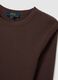 Brown regular fit pure cotton sweater_5