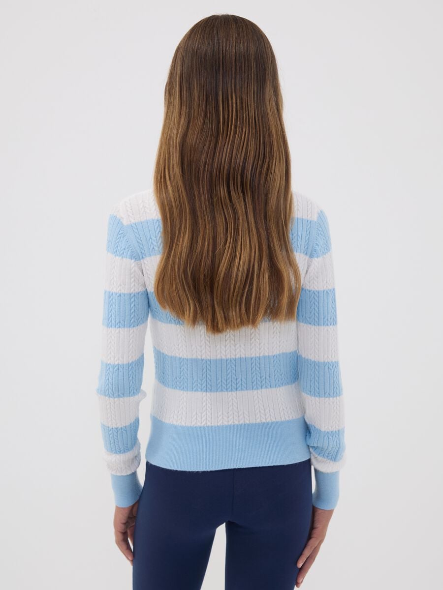 Multicolour striped viscose-blend boat-neck jumper for girls_2