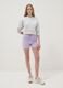 Girls&rsquo; purple pure cotton regular-fit shorts_0