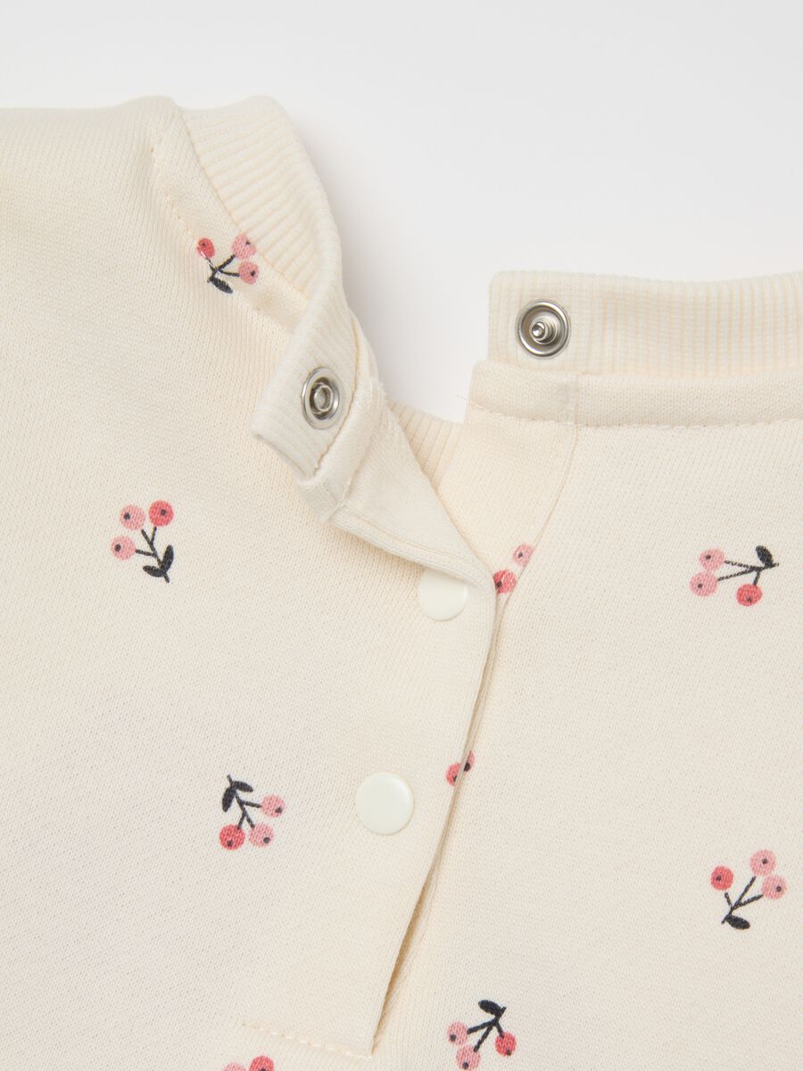 White and pink cotton jogging set for girls_3