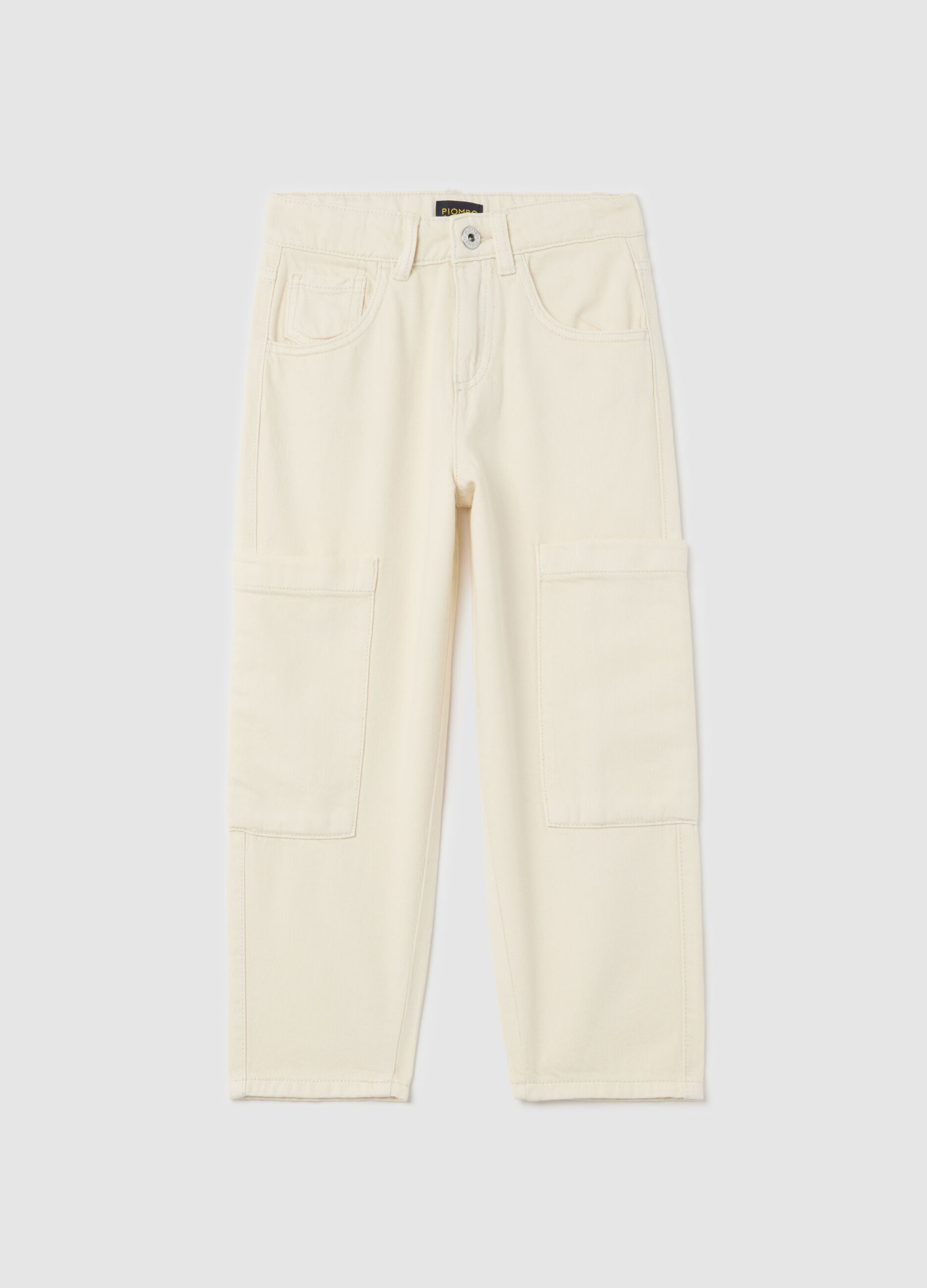 Cargo jeans in cotton