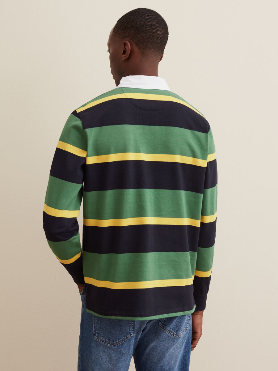 Long-sleeved polo shirt with striped pattern_2
