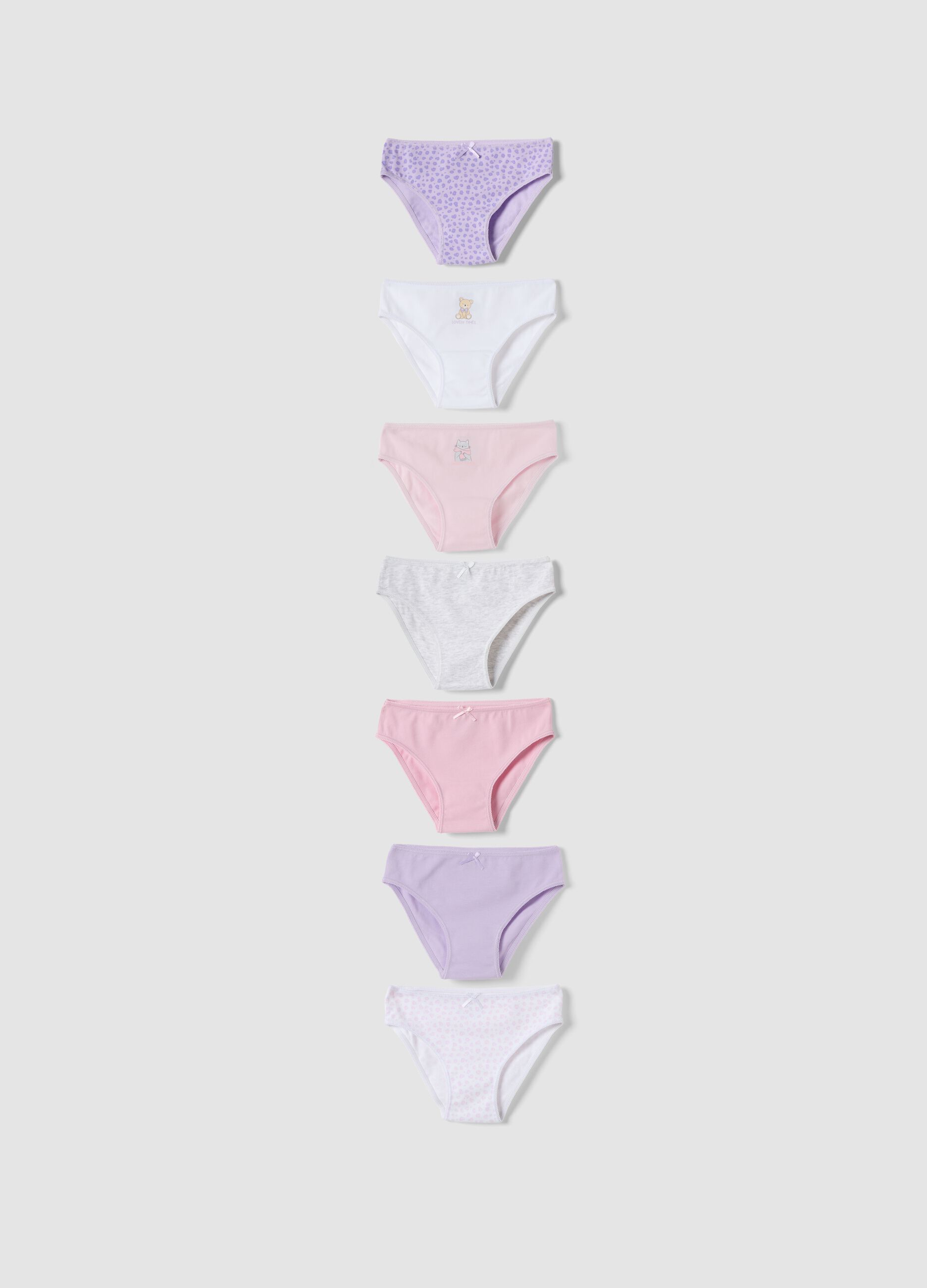 Seven-pack of multicolour organic stretch-cotton briefs