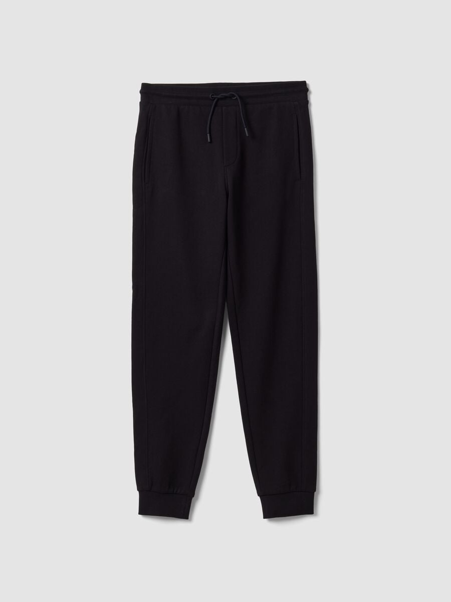 Schwarze Jogginghose aus Bio-Baumwolle_0