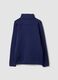 Blue full-zip sweatshirt with high neck and logo_6