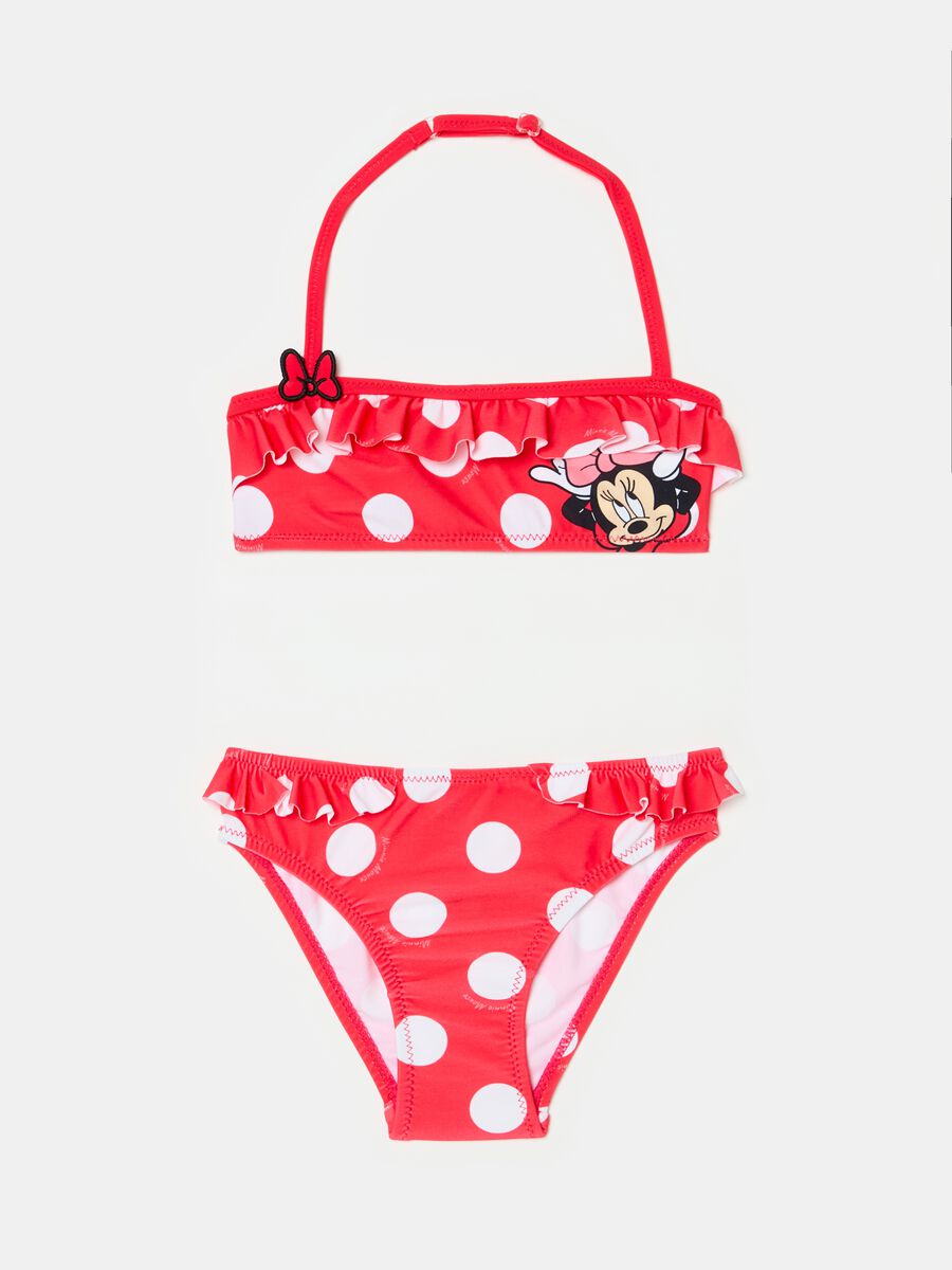 Bikini with polka dots pattern and Minnie Mouse print_0