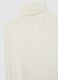 White turtleneck sweater regular fit with jacquard pattern_5