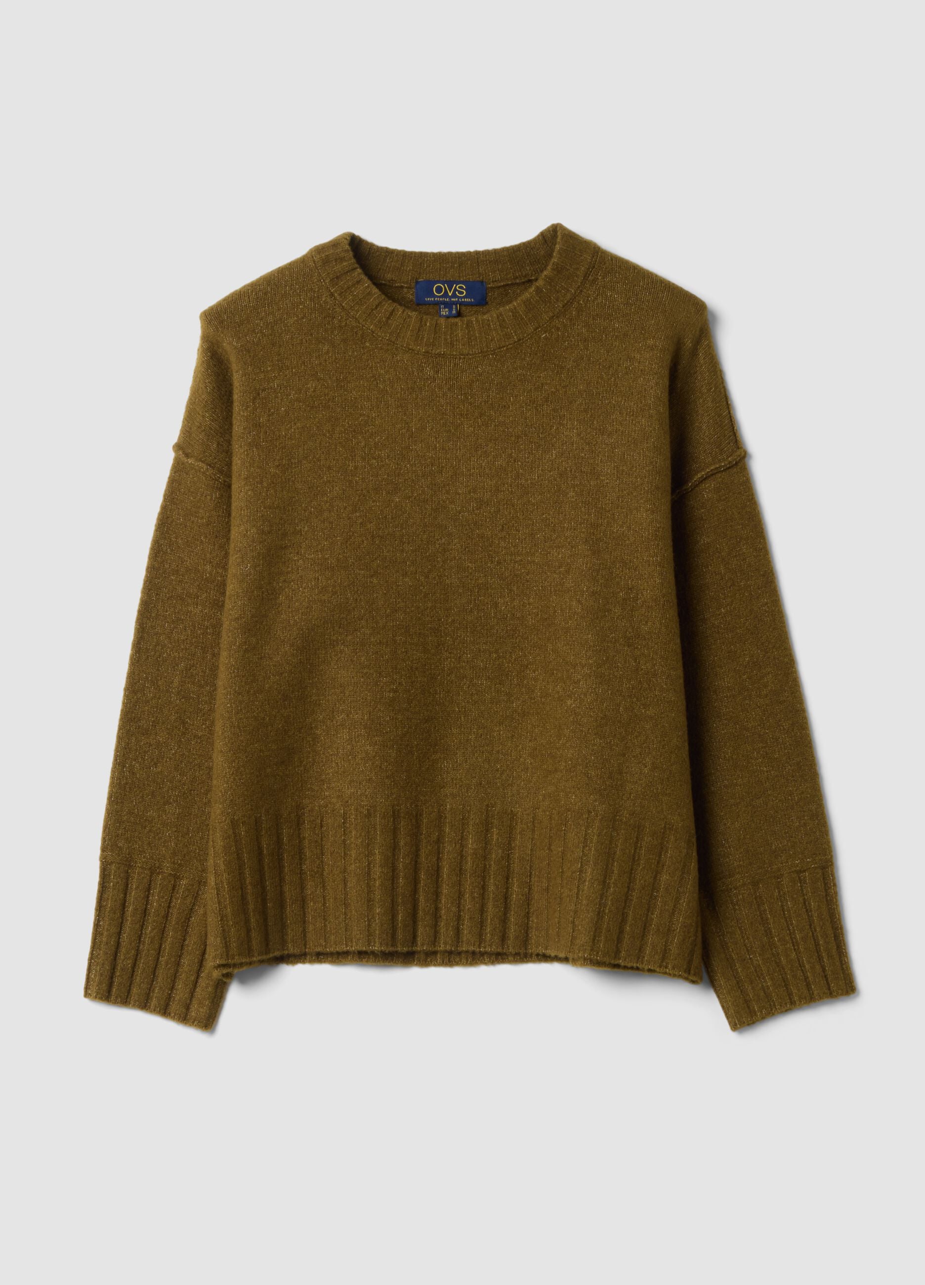 Camiseta verde oversize de tejido el&aacute;stico