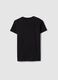 T-shirt in puro cotone nera da ragazza regular fit con scritta_1
