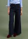 Navy stretch cotton wide-leg trousers_1
