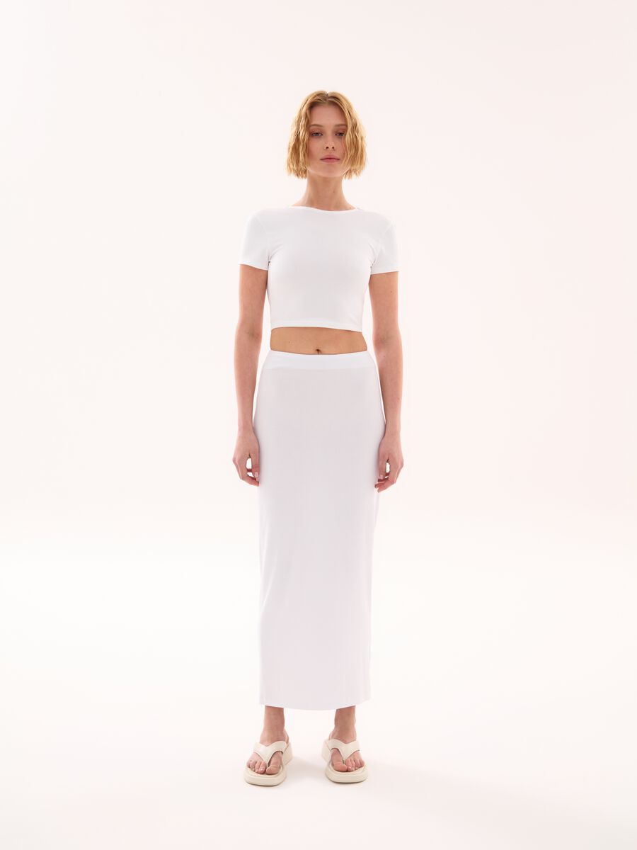 Cropped Backless T-shirt White_3
