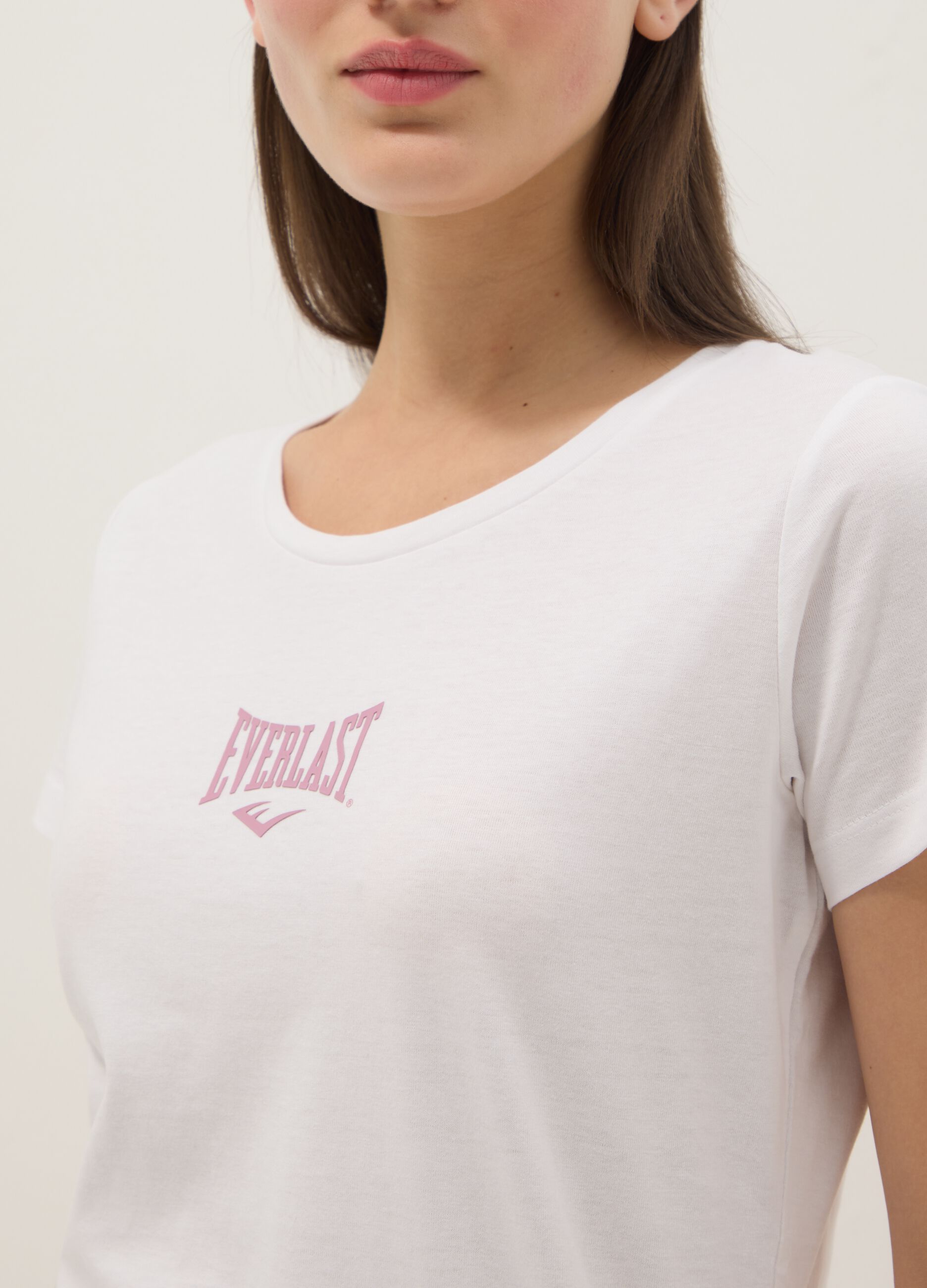 Wei&szlig;e T-Shirt aus reiner Baumwolle im Regular-Fit mit Logo