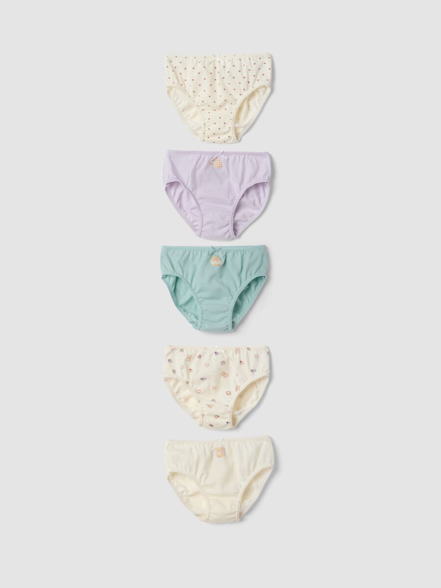 5er-Pack Slips in Multicolor aus reiner Bio-Baumwolle f&uuml;r Baby- und M&auml;dchen_0
