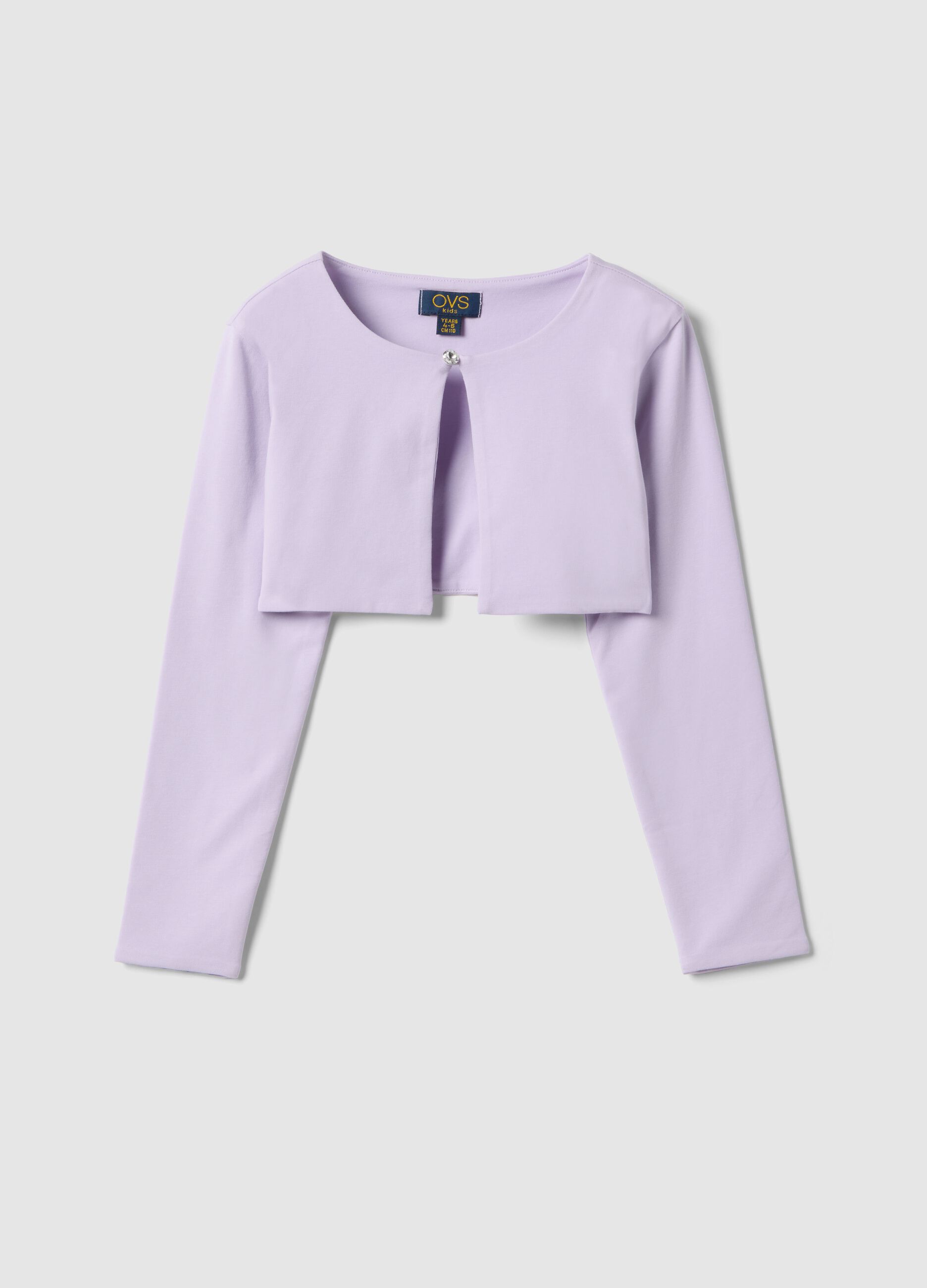 T-shirt infantil roxo slim fit em algod&atilde;o el&aacute;stico