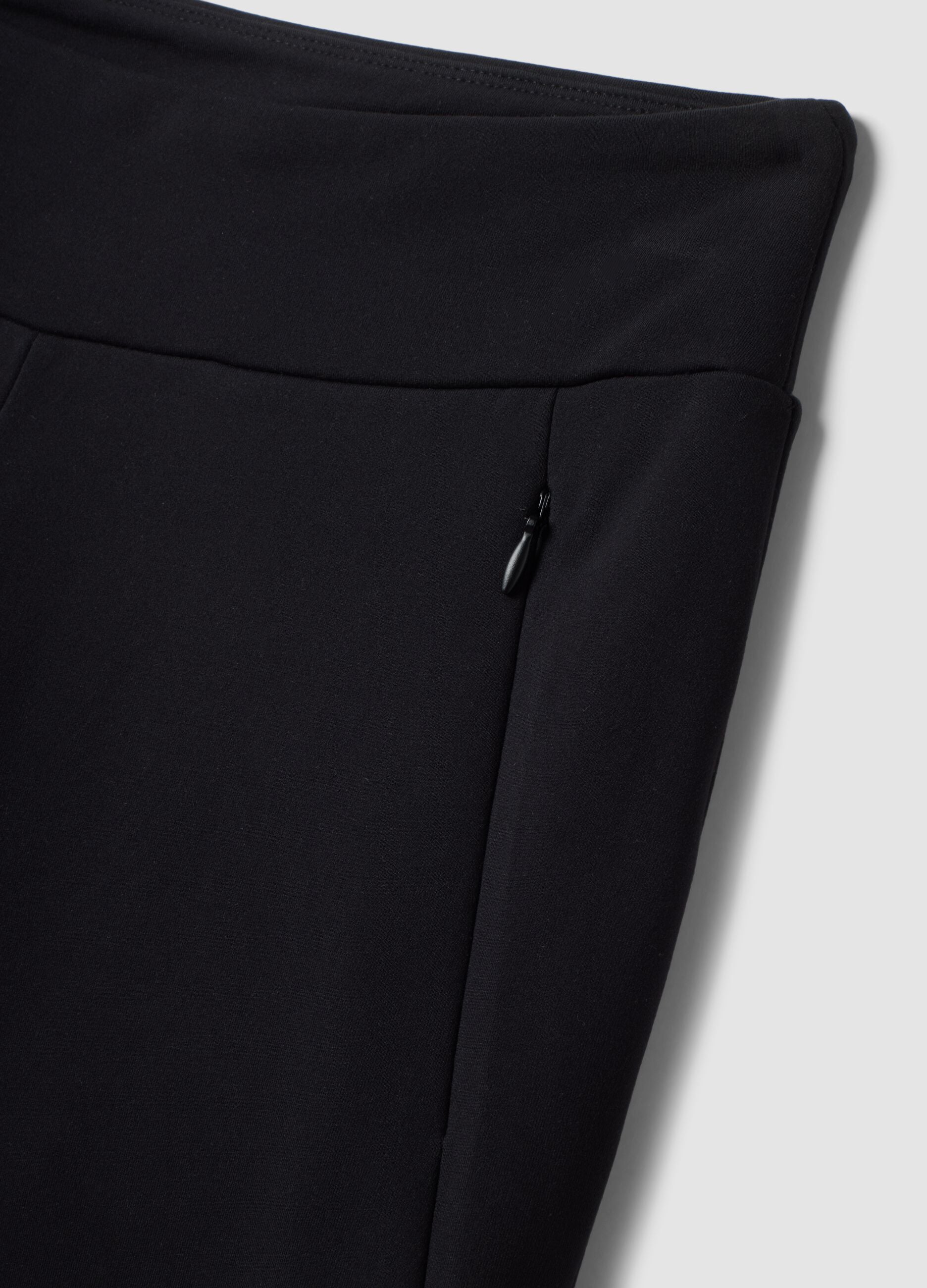 Black wide-leg stretch trousers ALTAVIA STUDIO