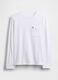 White long-sleeve cotton shirt_0