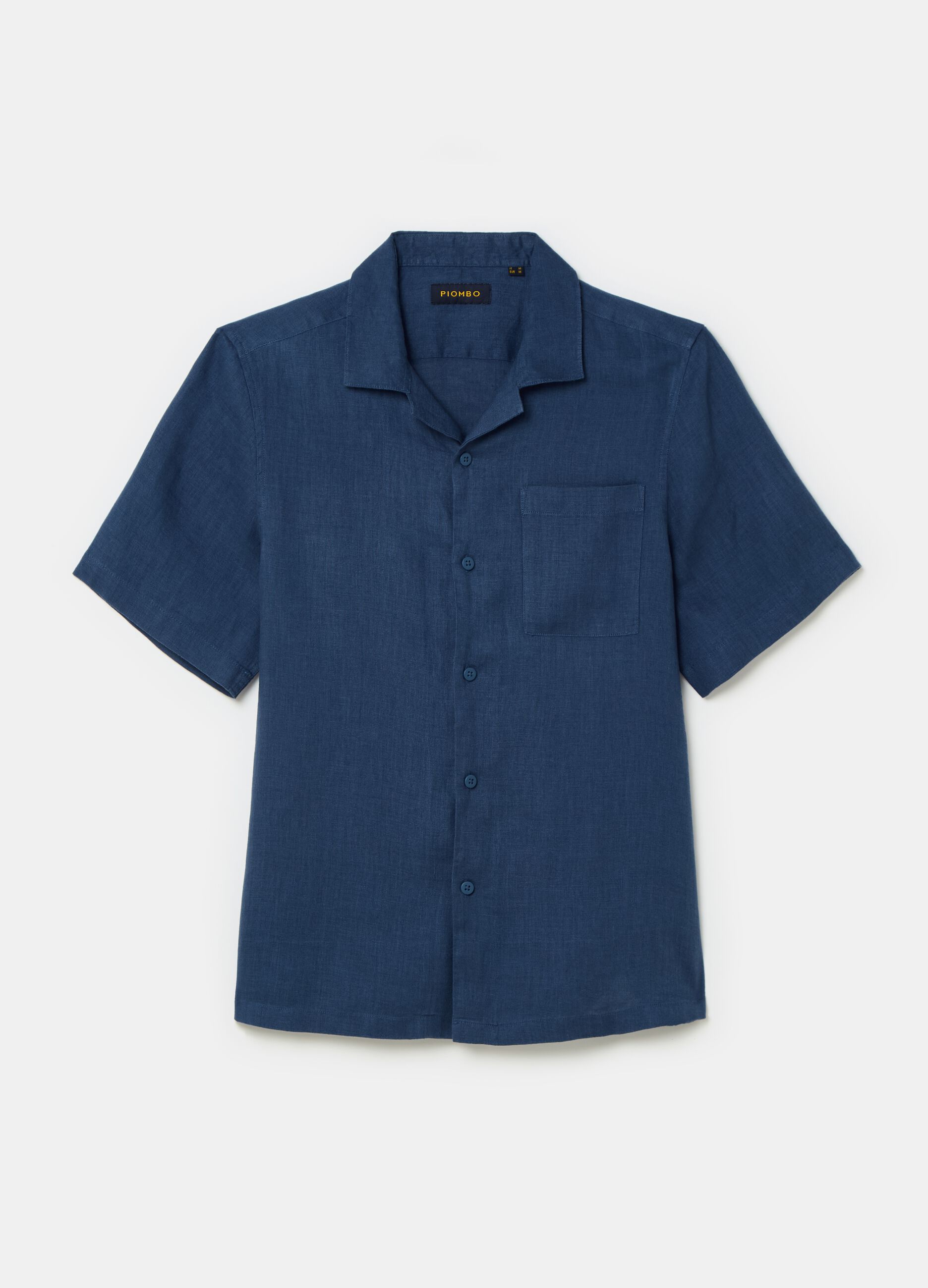 100% linen shirt with short sleeves