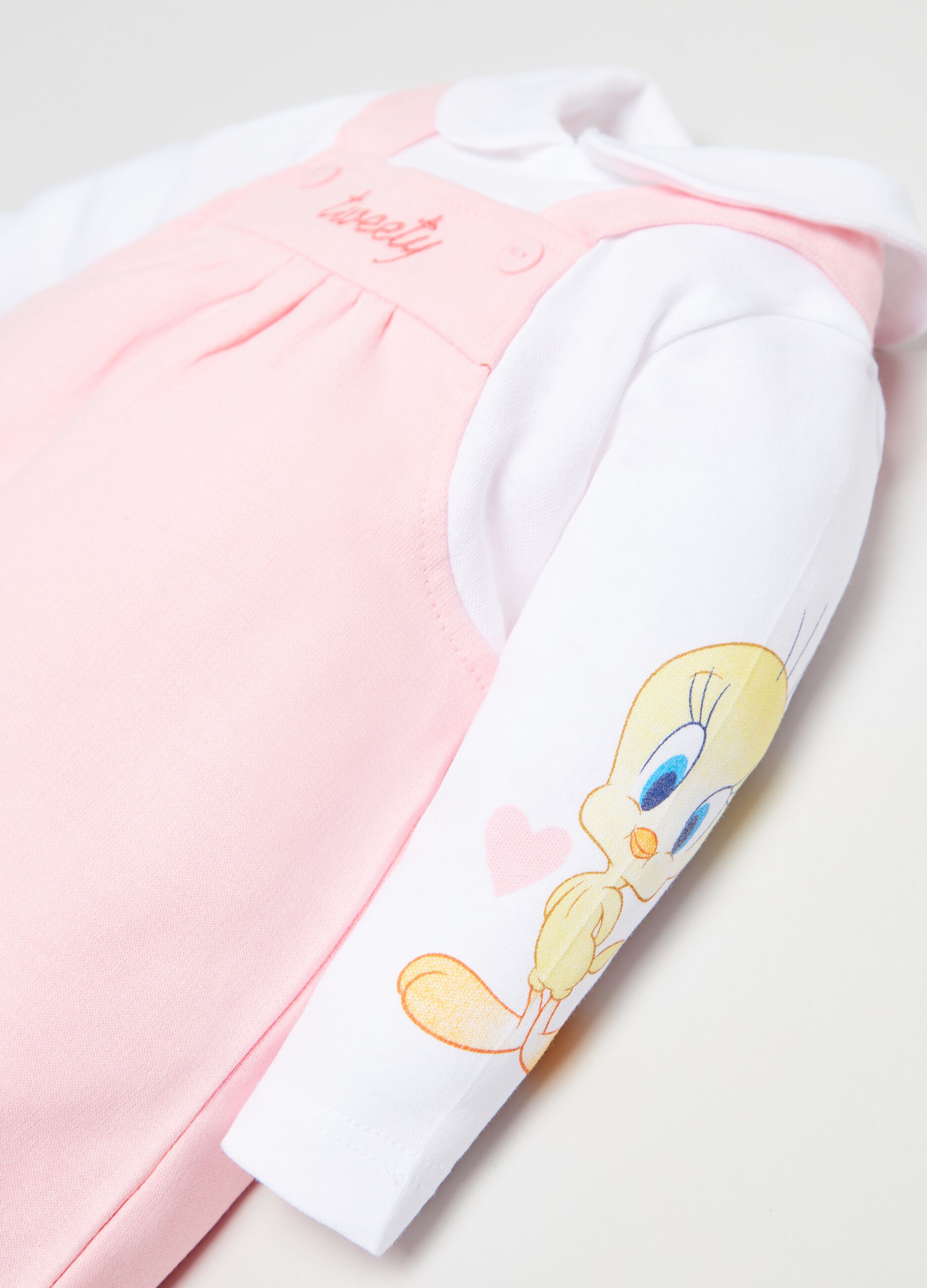 Tweety Pie T-shirt and dungarees set