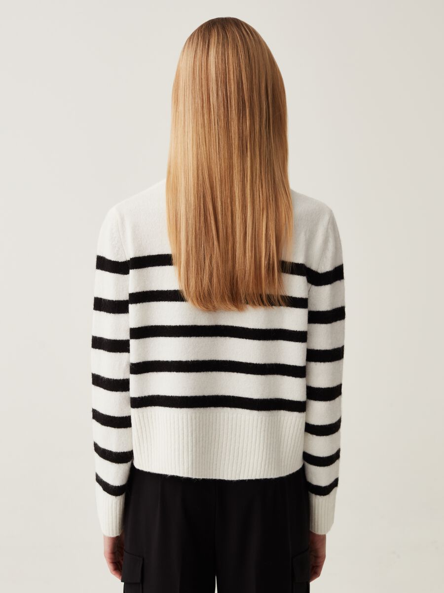 Striped pullover with mock neck_2