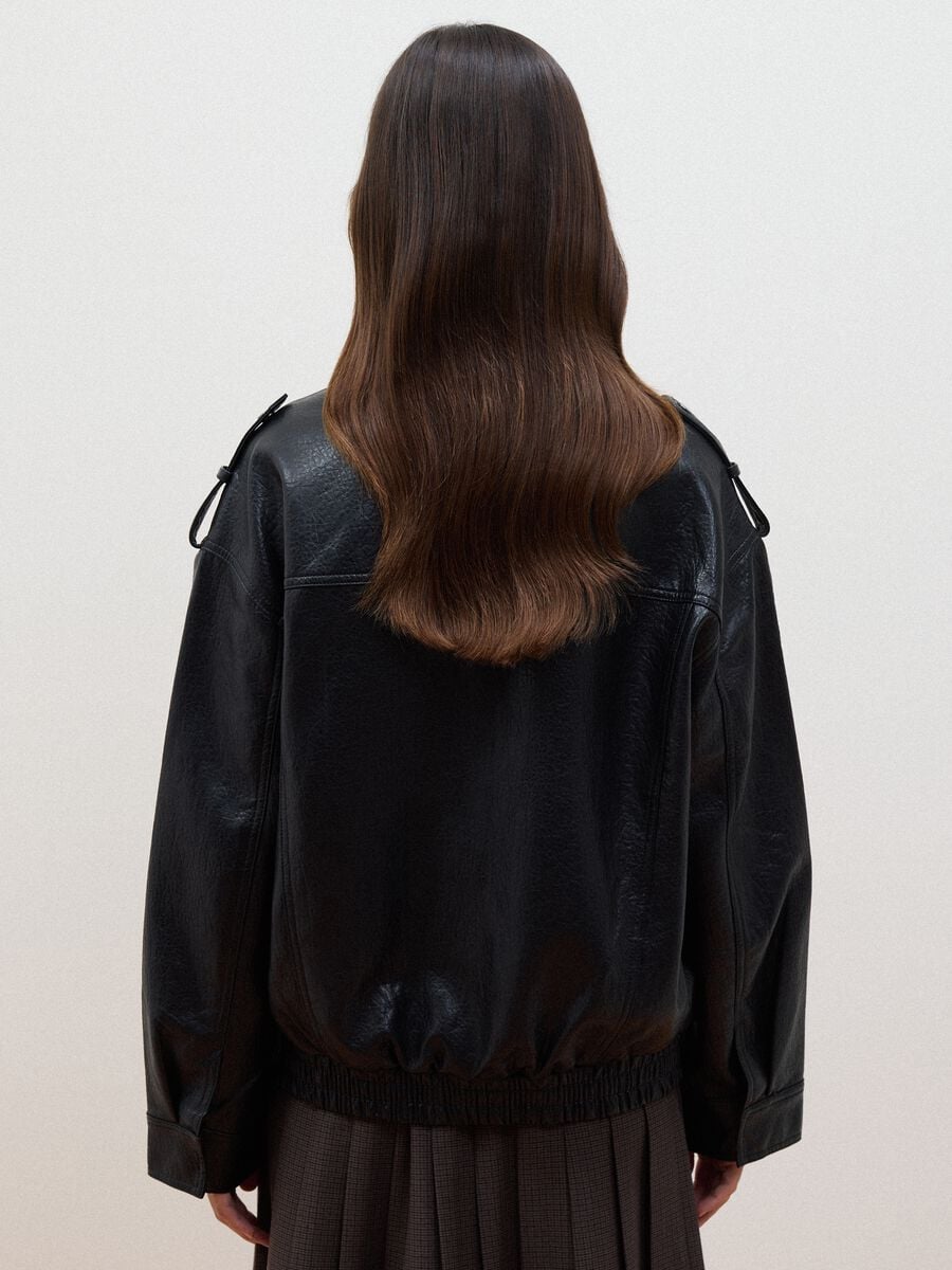Black viscose-blend jacket with zip_3