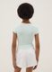Girls&rsquo; fitted stretch-cotton multicolour striped T-shirt_1