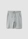 Boys' grey 100% cotton relaxed-fit shorts_0