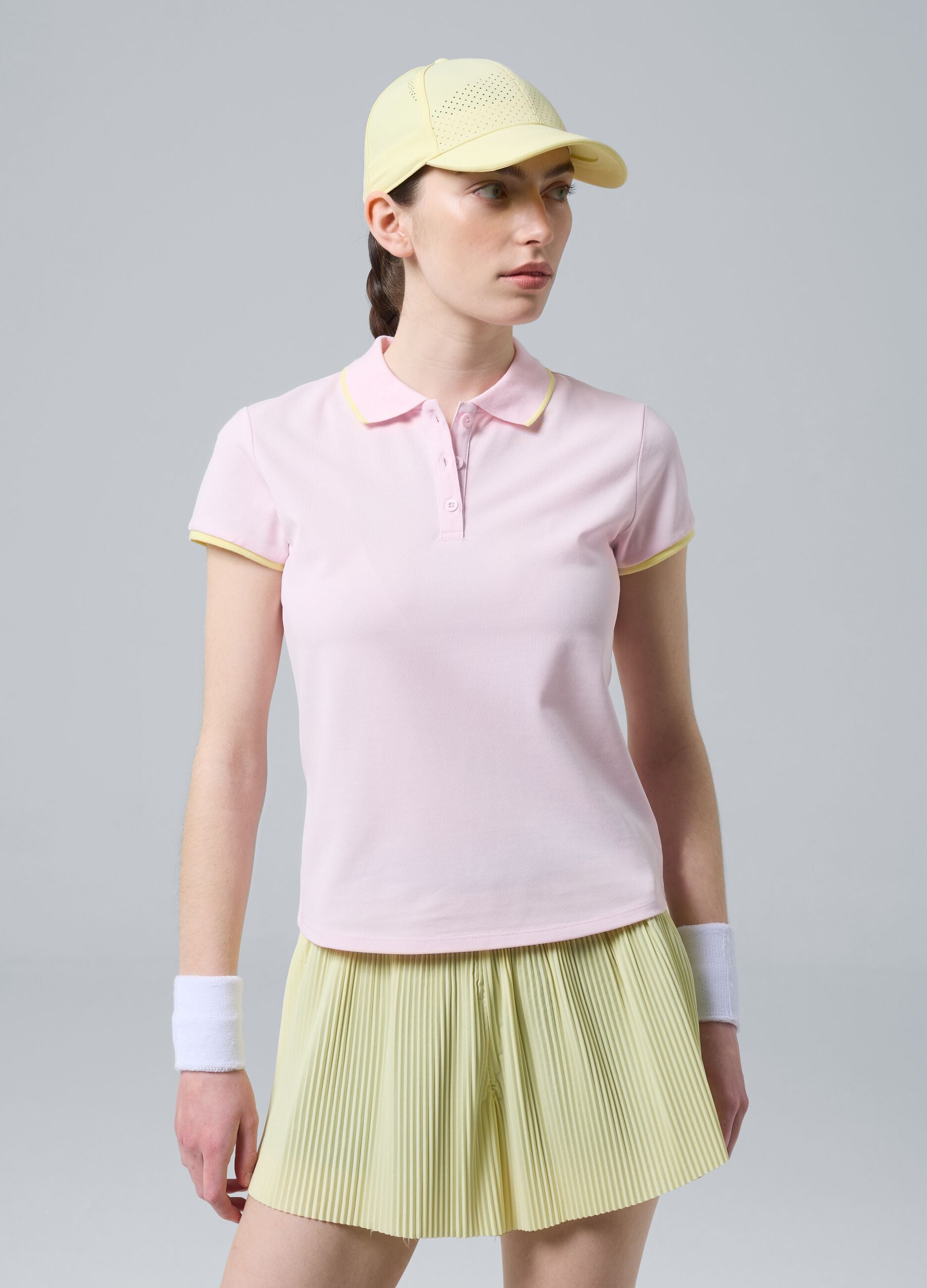 Rosa ALTAVIA COURT Sport-Poloshirt aus Stretch-Baumwolle