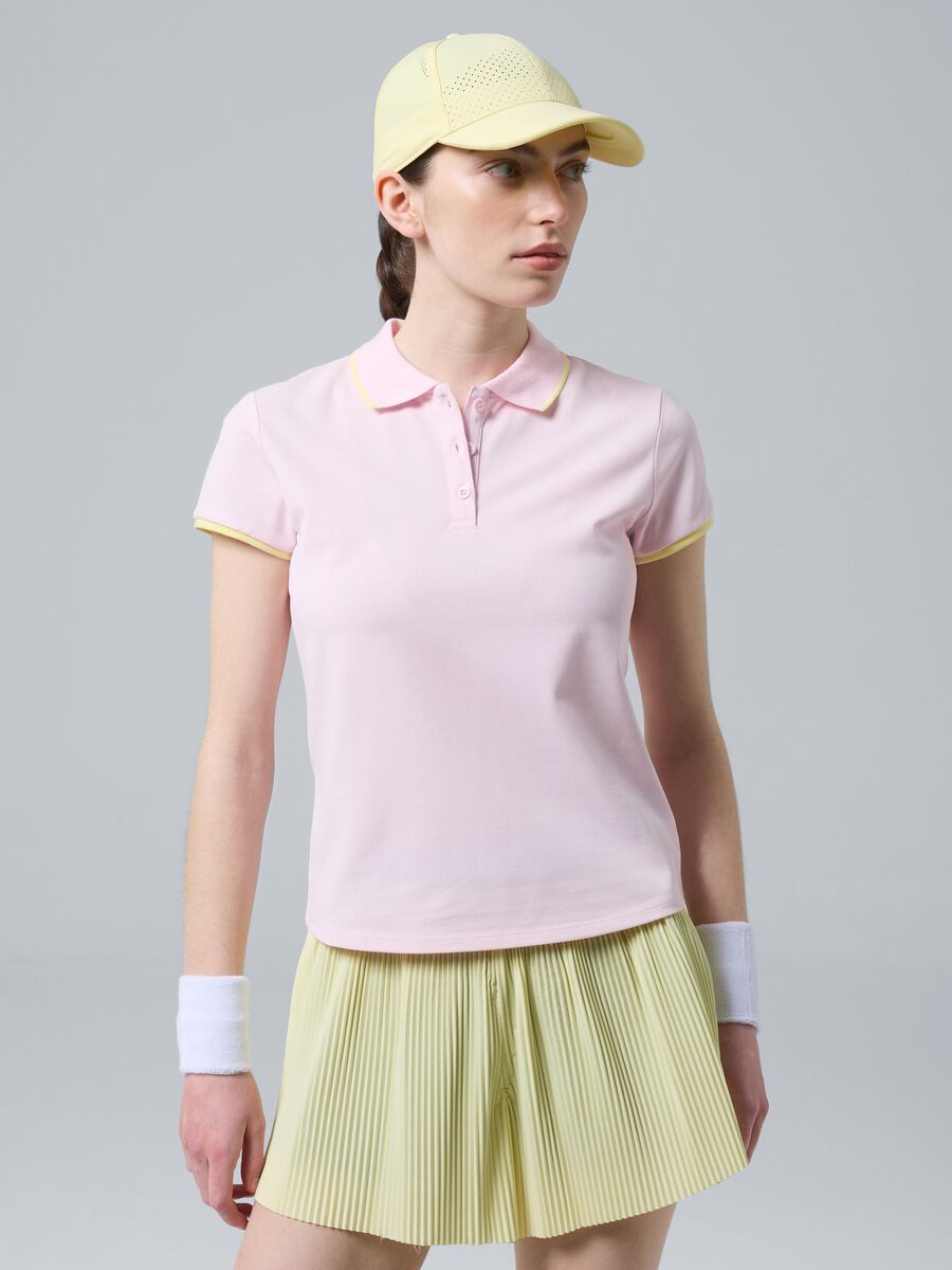 Rosa ALTAVIA COURT Sport-Poloshirt aus Stretch-Baumwolle_0