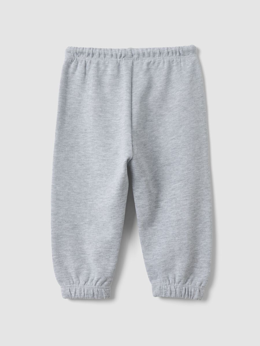 Graue Jogger aus reiner Baumwolle mit Herzmotiv, Comfort Fit f&uuml;r Baby-M&auml;dchen_1