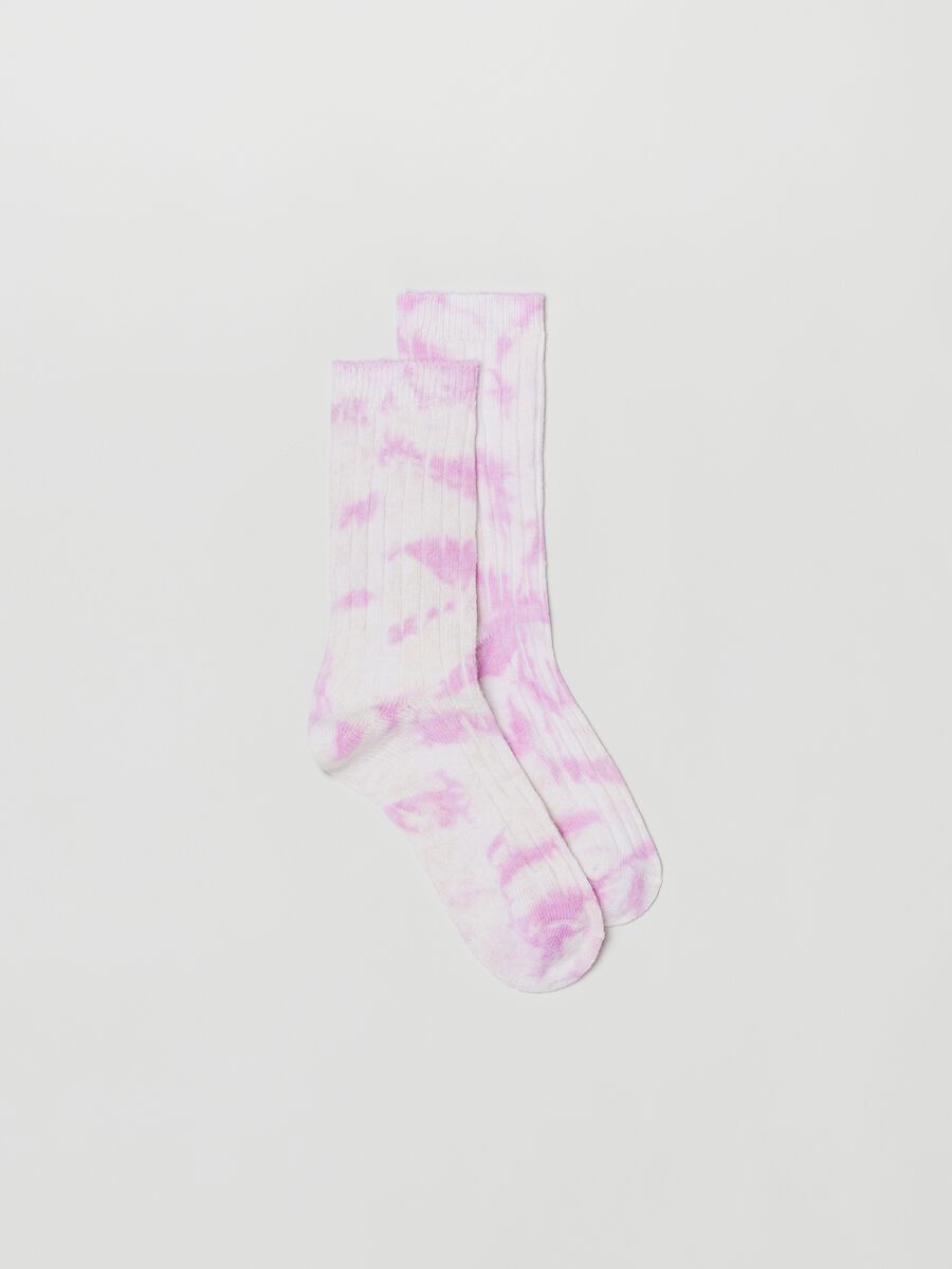 Short socks with tie dye pattern_0