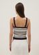 Tailliertes, mehrfarbig gestreiftes Top aus reiner Baumwolle mit d&uuml;nnen Tr&auml;gern_3