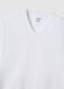 White pure cotton V-neck regular fit T-shirt_1