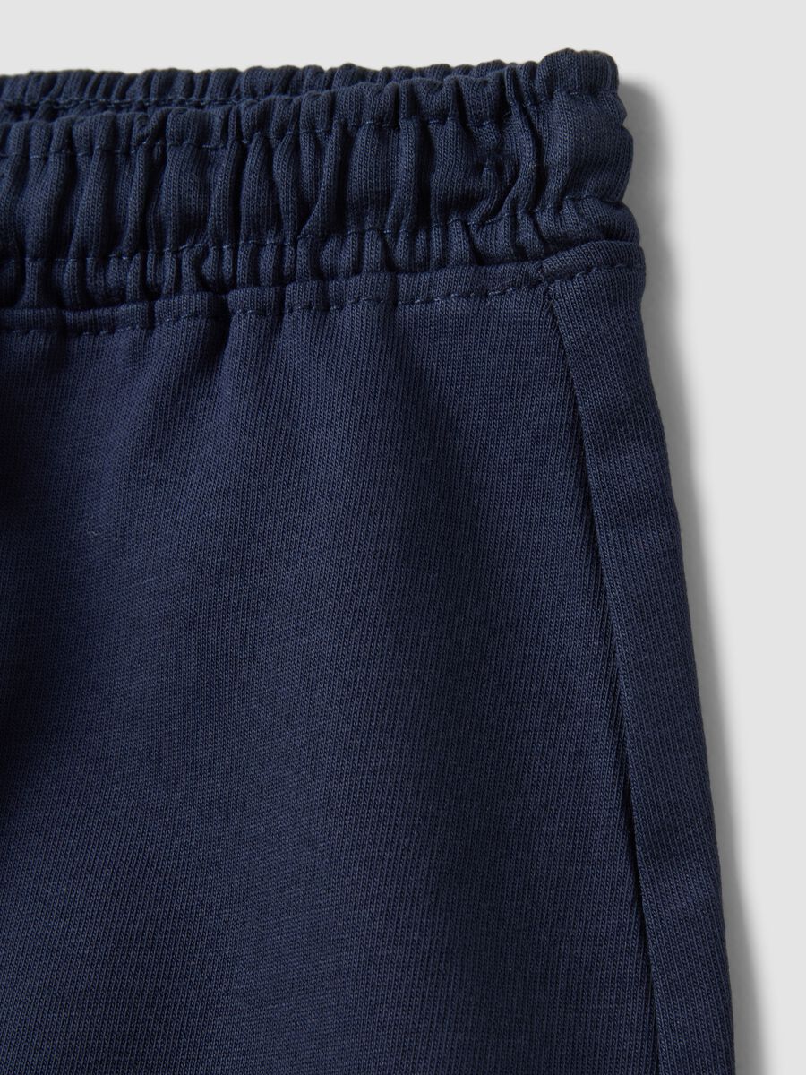 Girls' blue 100% cotton regular-fit shorts_3